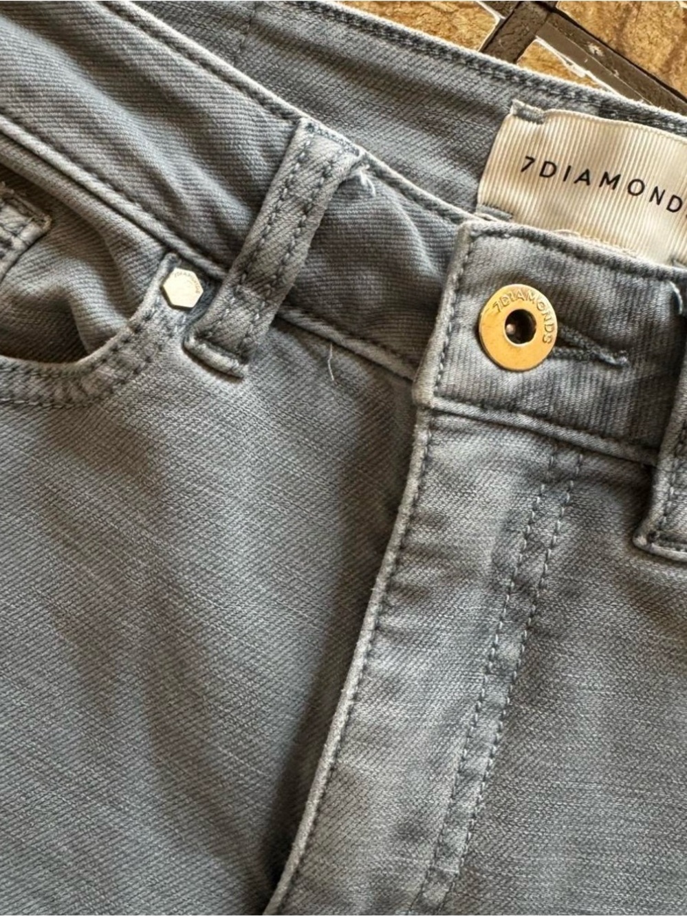 7 Diamonds Wide-Leg Jeans in Dusty Blue - Picture 8 of 9